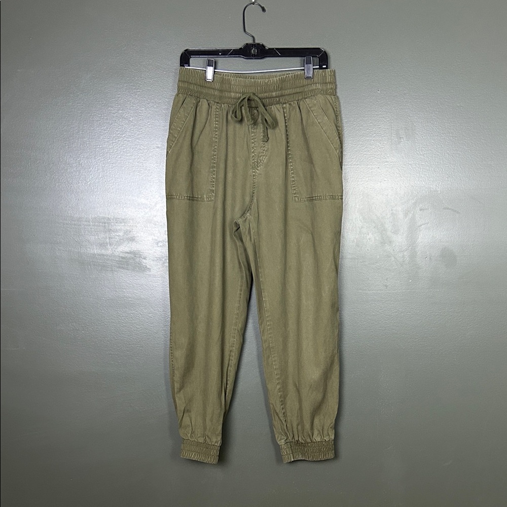 a new day Olive Drawstring Joggers with Patch Pockets